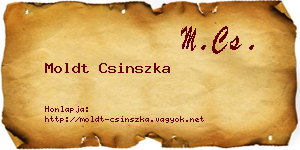 Moldt Csinszka névjegykártya